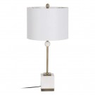 Bordlampe hvitt-gull metall-marbel 39x39x76 thumbnail