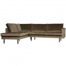 WOOOD RODEO CORNER SOFA LEFT VELVET TAUPE thumbnail