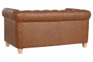 COUCH POLYESTER WOOD 151X79X70 2 SEATS BROWN thumbnail