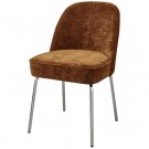 WOOOD VOGUE DINING CHAIR 3D CHENILLE MID BROWN CHROME thumbnail