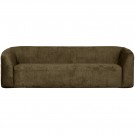 WOOOD SLOPING 3-SEATER SOFA STRUCTURE VELVET BONSAI thumbnail