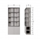Vtwonen BASIC 4-DRS DISPLAY CABINET PINE MIST [fsc] thumbnail