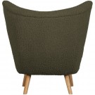 WOOOD CELINE ARMCHAIR IN TEDDY FABRIC - WARM GREEN thumbnail