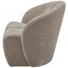 WOOOD MOJO SWIVEL ARMCHAIR WOVEN RIB FABRIC DARK SAND thumbnail