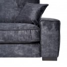 3 SEATER SOFA DARK GREY FABRIC ROOM 230 X 93 X 97 CM thumbnail