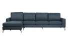 COUCH POLYESTER METAL 300X160X85 BLUE thumbnail