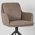 SVIVEL DINING CHAIR TAUPE MICROLEATHER thumbnail