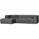 WOOOD BEAN CORNER SOFA LEFT STRUCTURE VELVET CLOUD SKY thumbnail