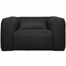 WOOOD BEAN ARMCHAIR INCLUDING BACK CUSHION IN FABRIC MIX - DARK GRAY thumbnail