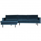 WOOOD RODEO CHAISE LONGUE LEFT VELVET BLUE thumbnail