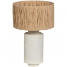 Pointed bordlampe metall/raffia natur thumbnail