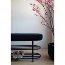Cayo - Skohylle Svart 100x34x51 100% Polyester, kryssfiner, skum, metall, 1stk thumbnail