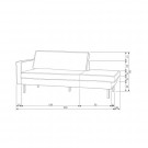 WOOOD RODEO DAYBED LEFT VELVET HONEY YELLOW thumbnail