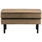 WOOOD RODEO HOCKER ON LEGS VELVET TAUPE thumbnail