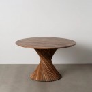 DINING TABLE BROWN ACACIA WOOD ROOM 130 X 130 X 76 CM SKU. 612793 thumbnail