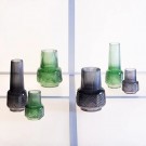 2stk, Vase i grått glass 11x11x15 thumbnail