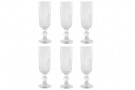  6 GLASS 6X6X18,5 160ML GRATED TRANSPARENT thumbnail