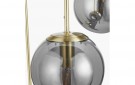 ARABELLA SMOKED GLASS ORB AND GOLD METAL PENDANT thumbnail
