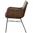 2stk, Rio dining chair metal/wicker walnut/sand thumbnail