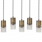 Sprinkle hengelampe 5 lamper antikk messing thumbnail