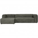 WOOOD BEAN CORNER SOFA LEFT STRUCTURE VELVET WATERPLANT thumbnail