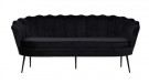 Calais 3-seter sofa svart thumbnail