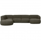 WOOOD POLLY SOFA U-SHAPE LEFT GREY thumbnail