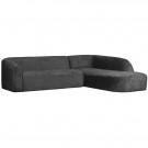 WOOOD SLOPING CORNER SOFA RIGHT STRUCTURE VELVET MOUNTAIN thumbnail