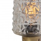 Charge bordlampe metall/glass antikk messing thumbnail