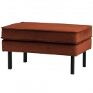 WOOOD RODEO HOCKER ON LEGS VELVET RUST thumbnail