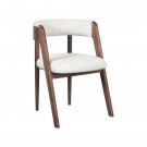TRENDCOLLECTION SASCHA DINING CHAIR WALNUT ECRU BOUCLE thumbnail