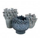 VASE BLUE CERAMIC DECORATION 30 X 30 X 27 CM thumbnail