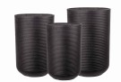 Ribba  krukker i sett a 3 glassfiber/ cement thumbnail