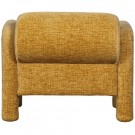 WOOOD LENNY ARMCHAIR IN MATT COARSE VELVET - GOLD / YELLOW thumbnail