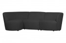 WOOOD COCO 3-SEATER ROUNDED LEFT BOUCLÉ DARK GREY thumbnail