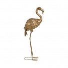 FIGURE FLAMINGO GOLD METAL DECORATION 25 X 21 X 85 CM thumbnail