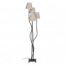 FLOOR LAMP BROWN-CREAM METAL-WEAVE 38 X 34 X 138 CM thumbnail