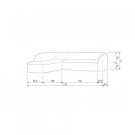 WOOOD SLOPING CORNER SOFA LEFT GREY/BLACK MELANGE thumbnail