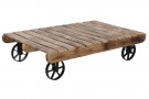 COFFEE TABLE MANGO METAL 130X80X32 WHEEL NATURAL thumbnail