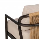 ARMCHAIR BLACK WEAVE-WOOD ROOM 70 X 77 X 72 CM thumbnail