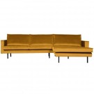 BePureHome RODEO CHAISE LONGUE RIGHT VELVET OCHRE thumbnail