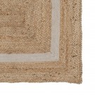 rektangulert gulvteppe natur-hvit jute 170x70 thumbnail