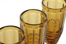  6 GLASS 7X7X20 150ML RELIEF AMBER thumbnail
