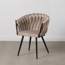 2 stoler i sett CHAIR BEIGE-BLACK FABRIC-METAL ROOM 62 X 59 X 77 CM thumbnail