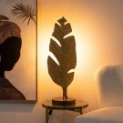 TABLE LAMP LEAVE GOLD-BLACK METAL 24 X 24 X 65 CM thumbnail