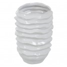 VASE WHITE CERAMIC DECORATION 19 X 18 X 28 CM  thumbnail