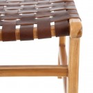 Spisestol brunt teak tre-skinn 56x48x80 thumbnail