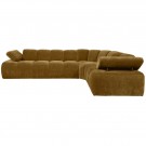 WOOOD MOJO CORNER SOFA RIGHT / LEFT WOVEN RIB FABRIC HONEY YELLOW thumbnail