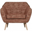 WOOOD ROCCO ARMCHAIR IN CHENILLE FABRIC -  MELANGE thumbnail