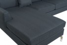 COUCH POLYESTER METAL 300X160X85 BLUE thumbnail